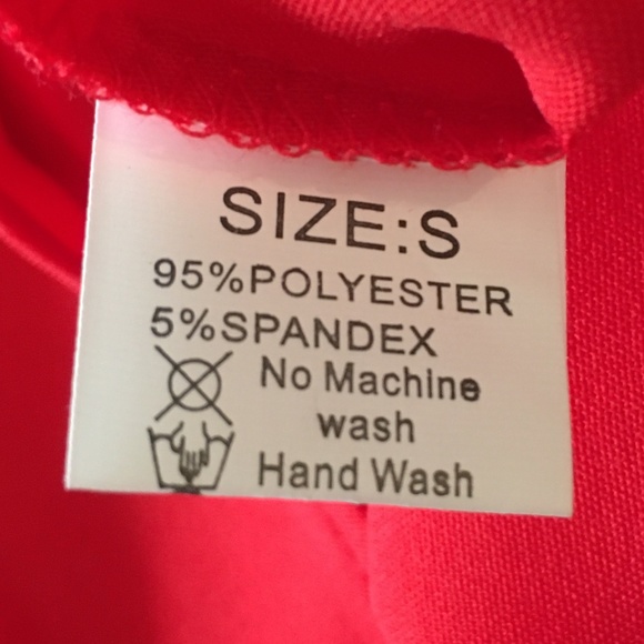 Red Bell Sleeve Tunic Swing Blouse Contrast Mesh Panels on Sleeves, NWOT, Small - Picture 12 of 15